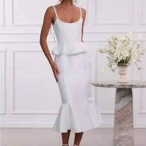 V. Chapman Willa Dress in White Windor Brocade Size 2